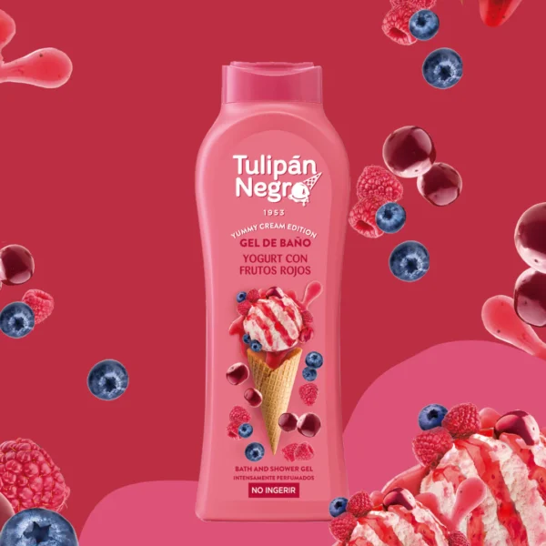 GEL DE BAÑO YOGURT CON FRUTOS ROJOS - TULIPAN NEGRO